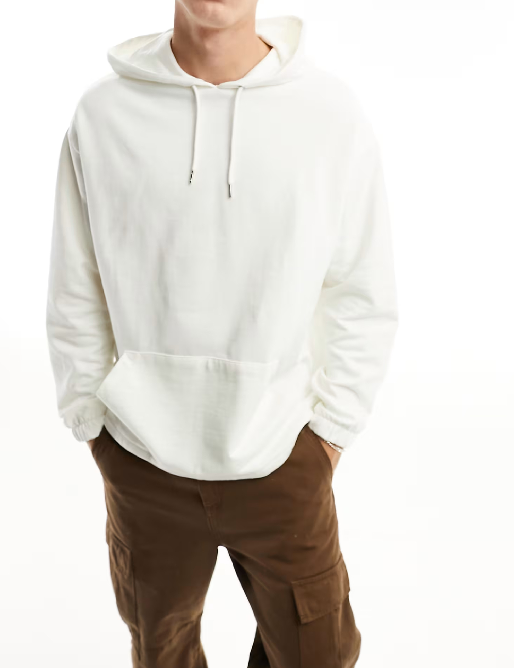 Hanorac Oversize ASOS, alb