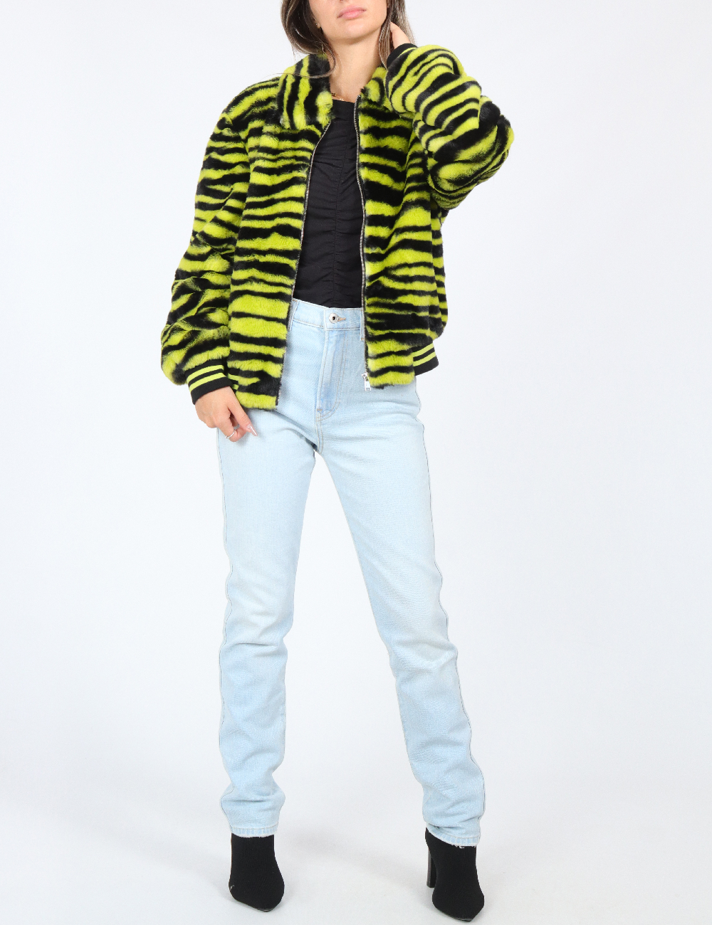 Jacheta Only, verde/negru