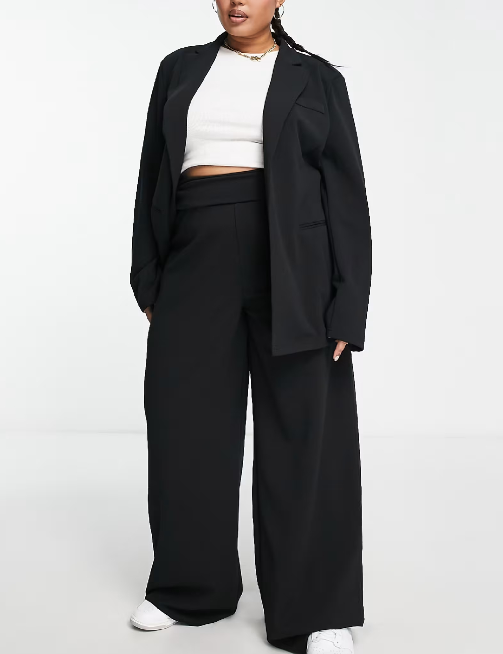 Blazer ASOS Curve, negru - 1 | YEO