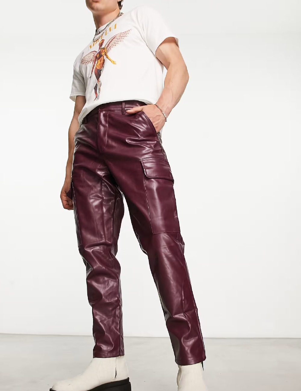 Pantaloni ASOS, pruna