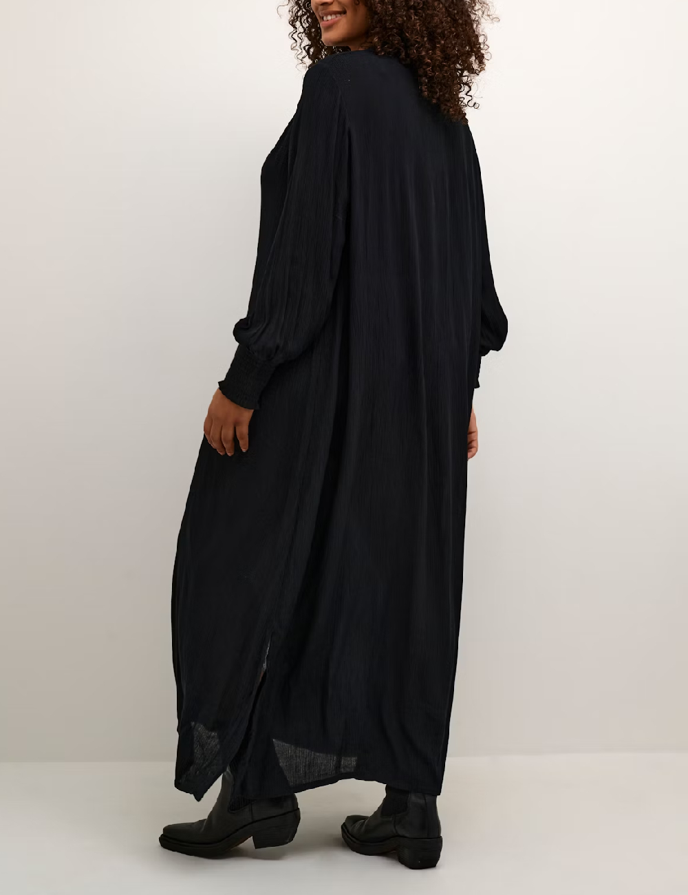 Rochie lunga Kaffe Curve, negru - 1 | YEO