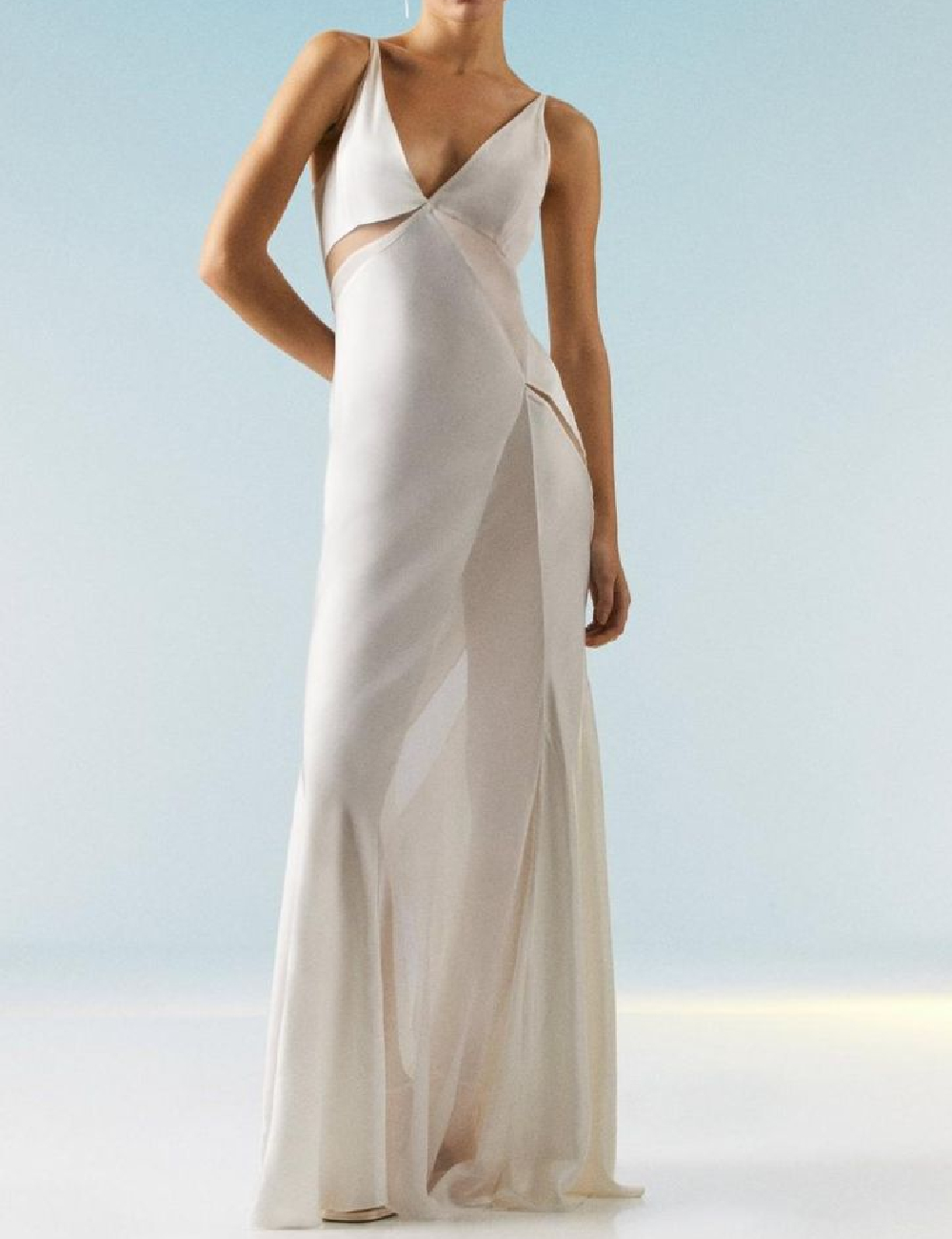 Rochie lunga Karen Millen, alb