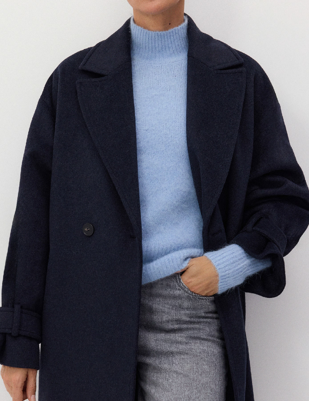 Palton Reserved, bleumarin - 1 | YEO