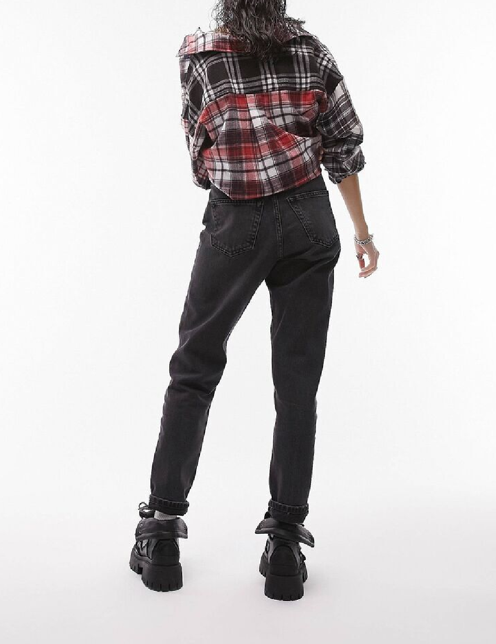 Blugi Top Shop, gri inchis - 1 | YEO