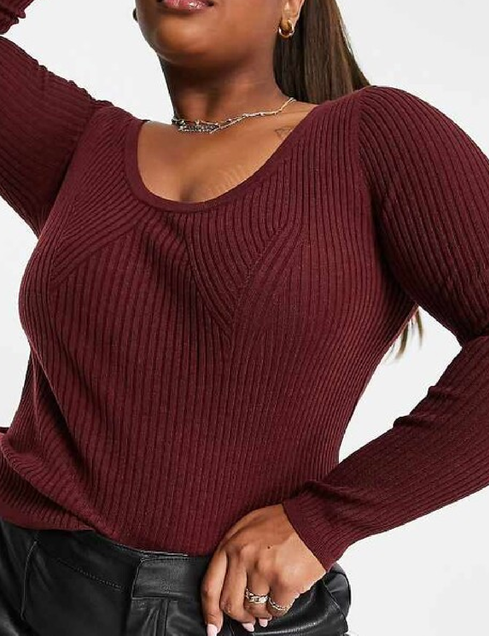 Bluza ASOS Curve, visiniu