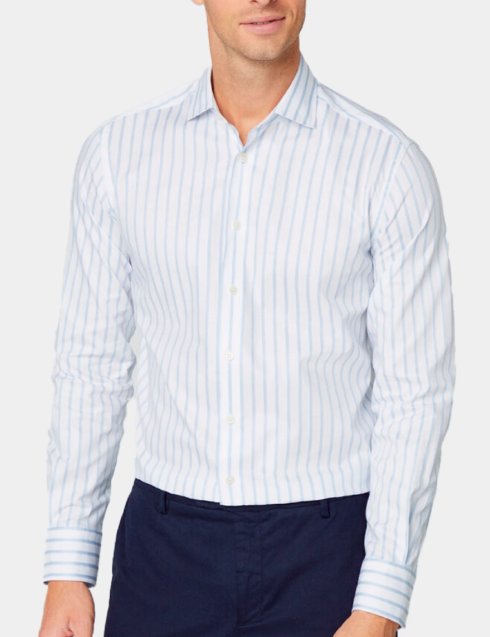 Camasa HACKETT, alb/albastru