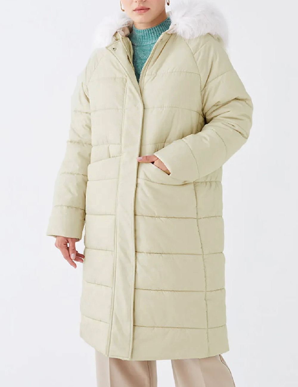 Geaca LC Waikiki, crem