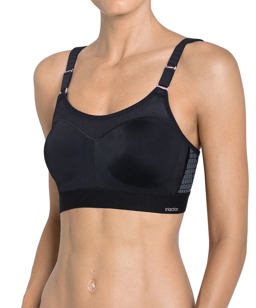 Bustiera Triaction, negru/roz