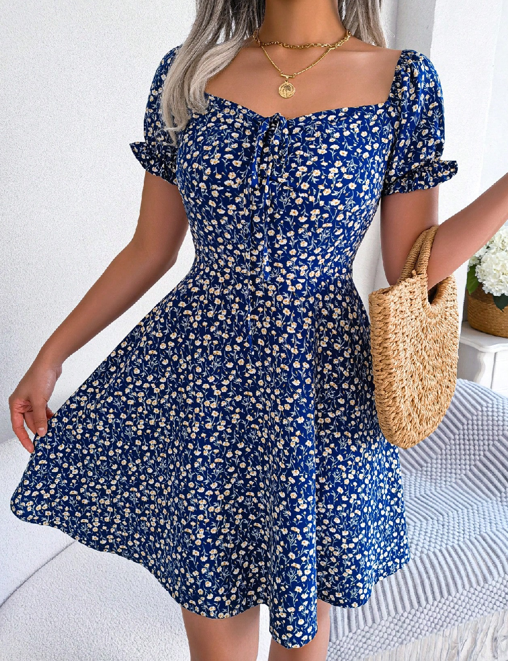 Rochie scurta SHEIN, bleumarin