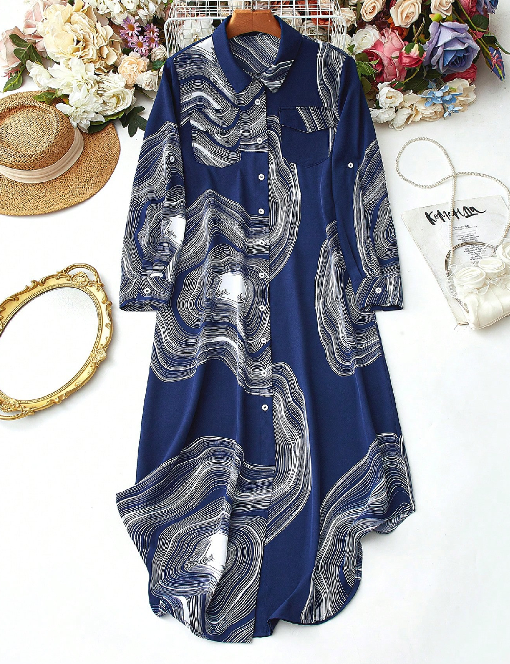 Rochie lunga SHEIN, bleumarin