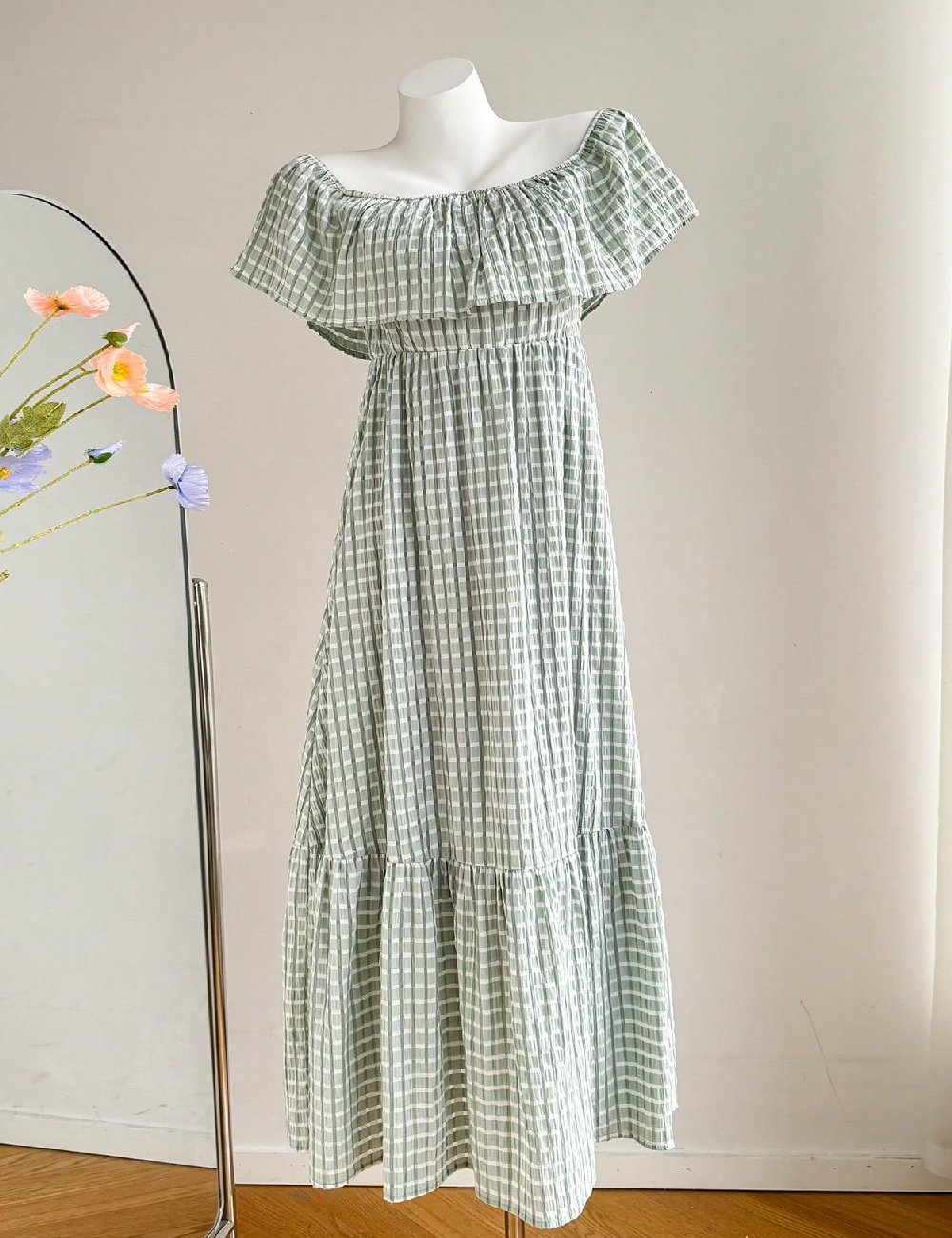 Rochie lunga SHEIN, verde