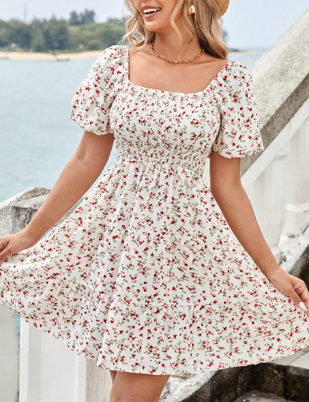 Rochie scurta SHEIN, alb