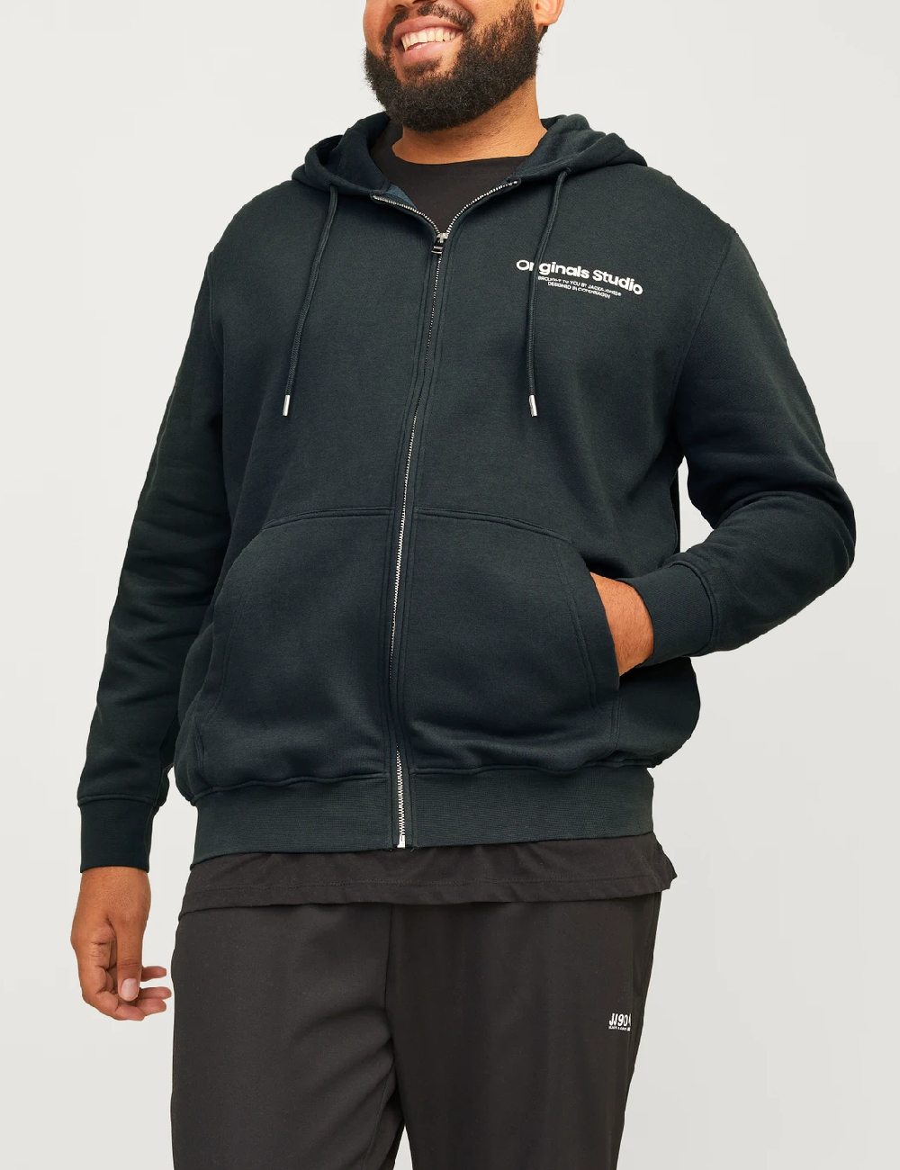 Hanorac Jack&Jones Plus Size Men, verde inchis