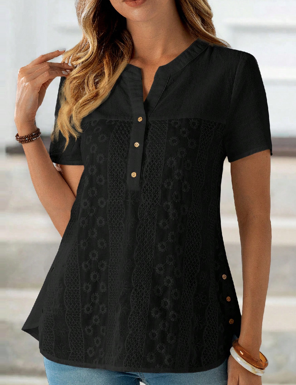 Bluza Emery Rose, negru