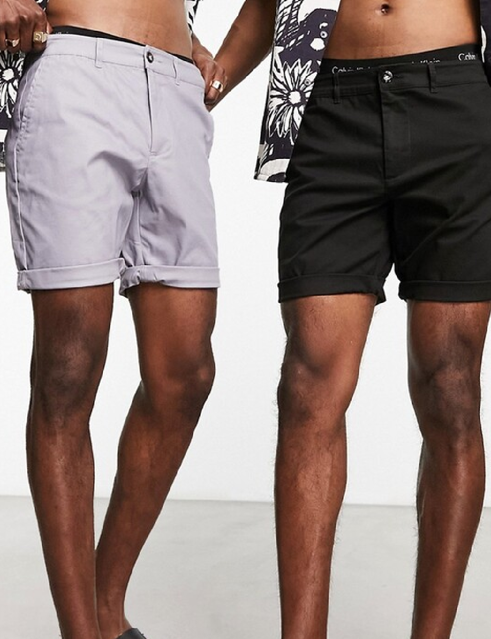 Set Pantaloni scurti 2 perechi ASOS, negru/gri