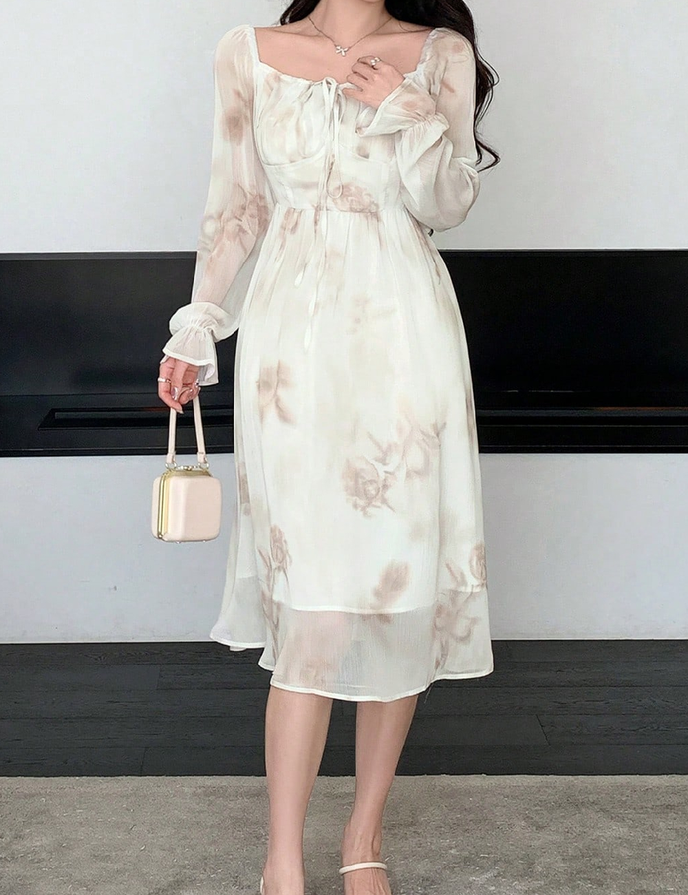 Rochie medie Dazy, alb