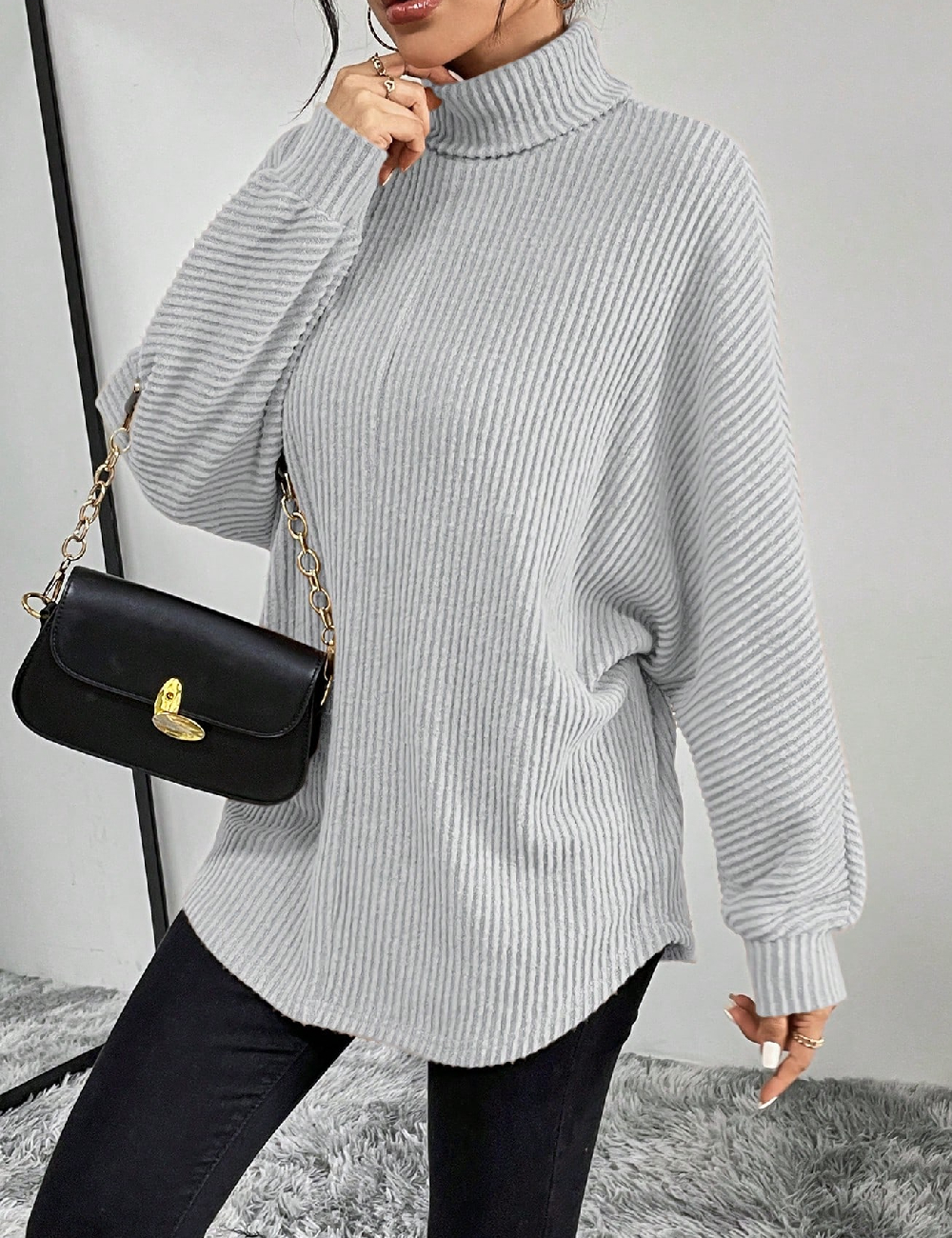 Bluza SHEIN, gri deschis