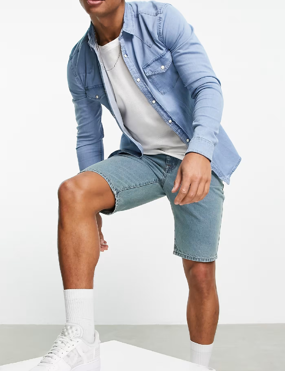 Camasa Asos Plus Size Men, albastru