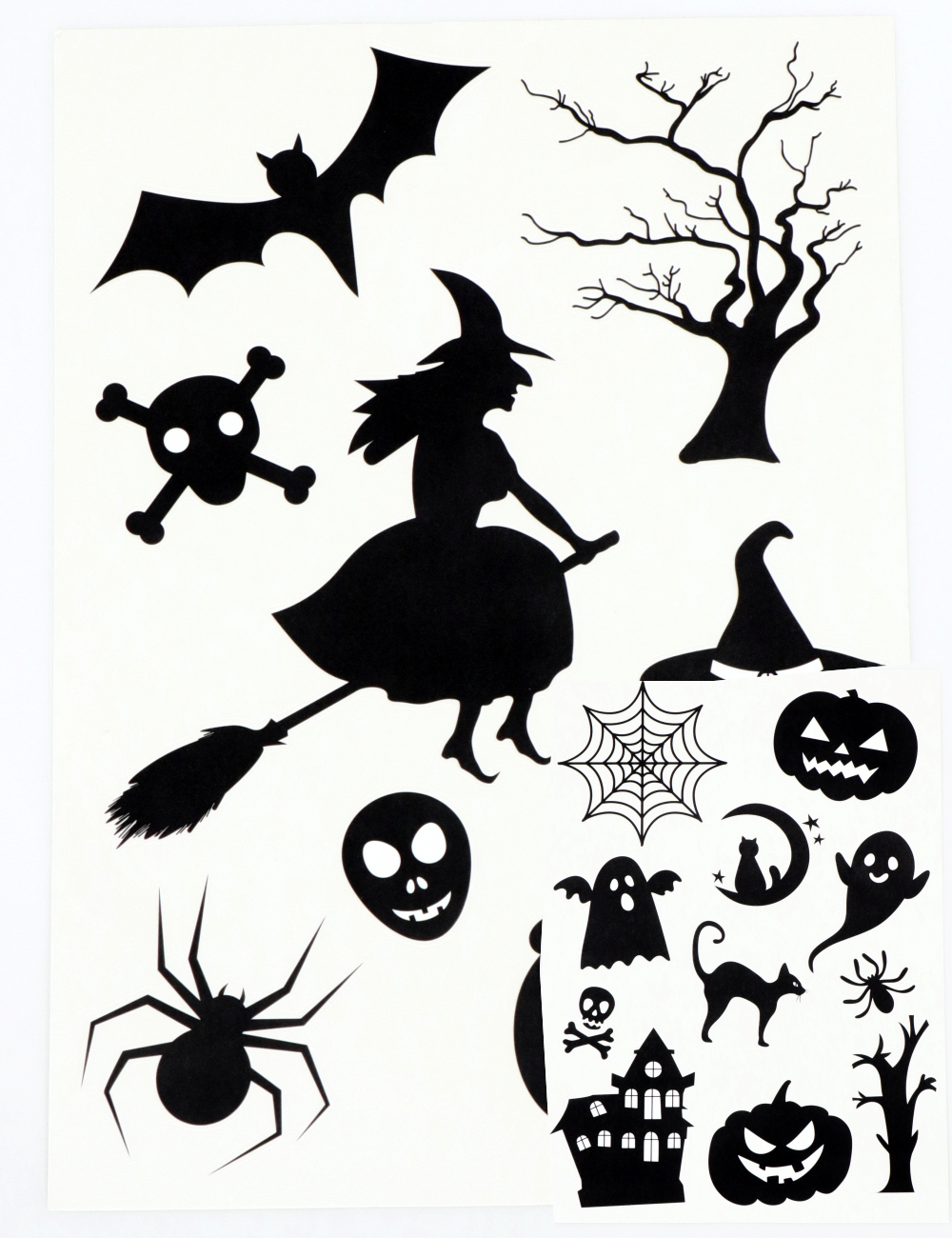 Set stickere autocolante Halloween W&O Products, negru