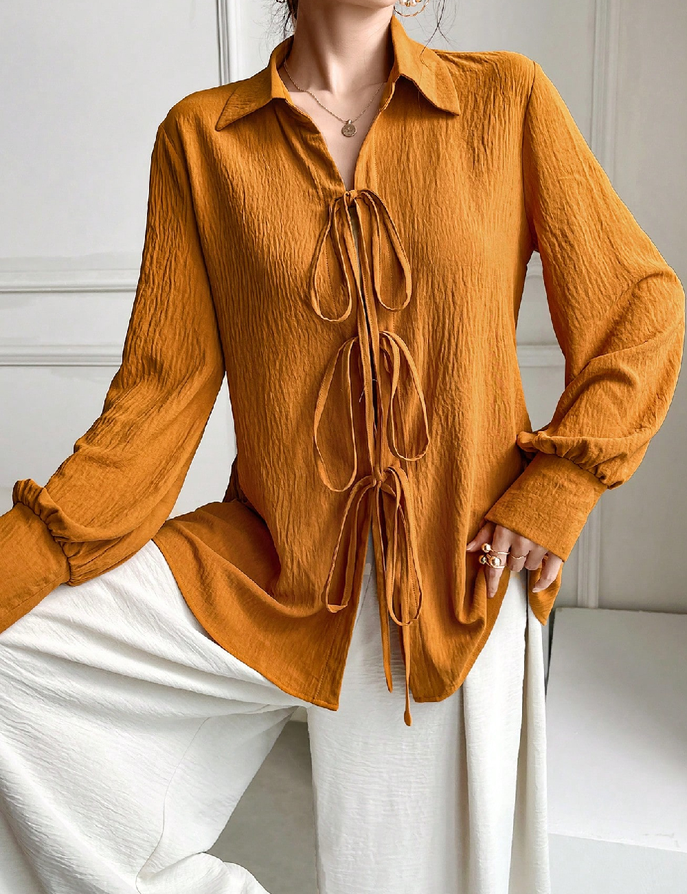 Camasa SHEIN, portocaliu