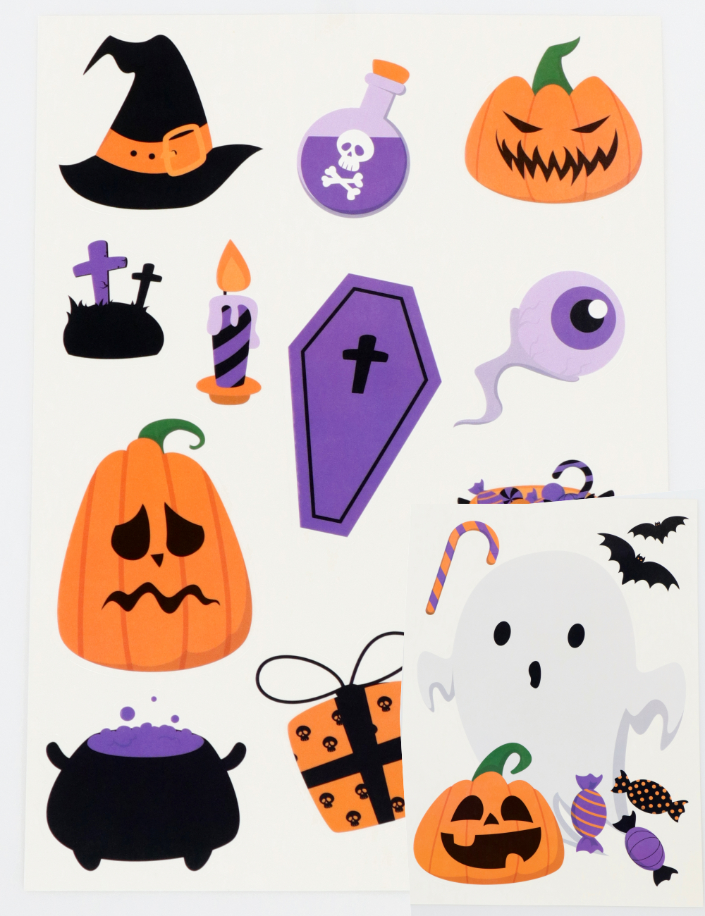Set stickere autocolante Halloween W&O Products, mix culori