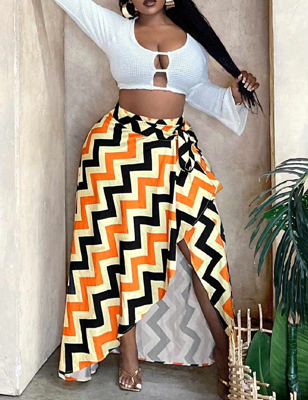 Fusta SHEIN CURVE, mix culori