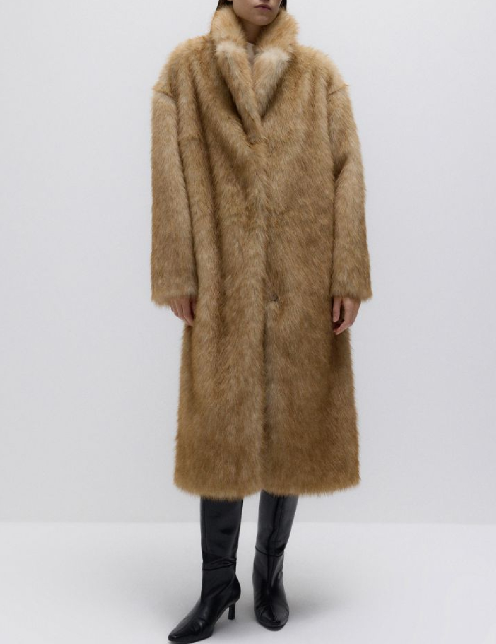 Palton oversize Reserved, maro