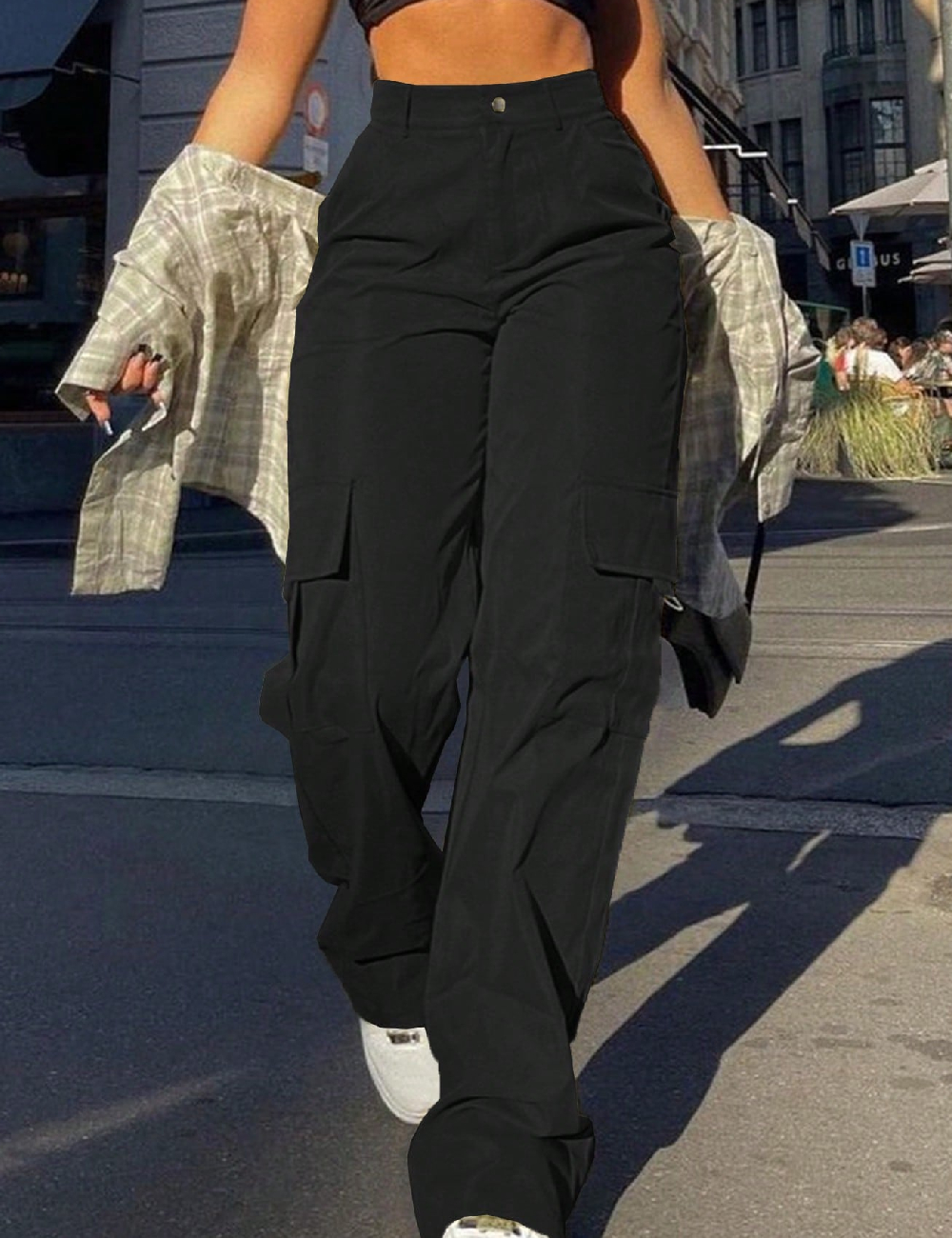 Pantaloni SHEIN, negru