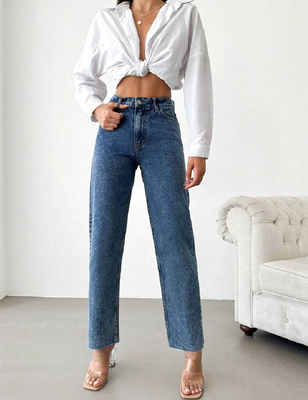 Blugi SHEIN, albastru