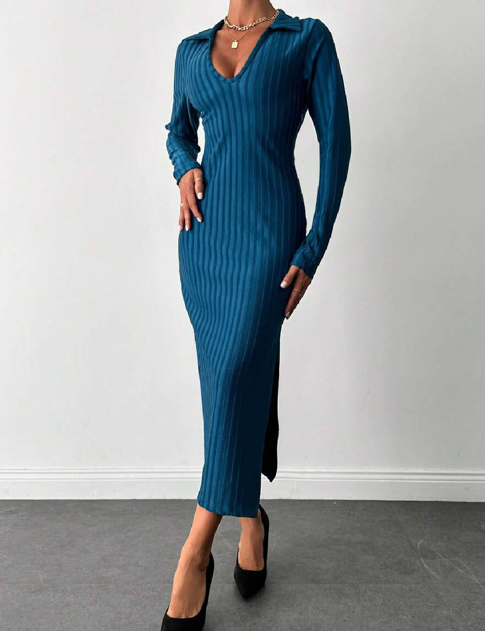 Rochie medie SHEIN, albastru