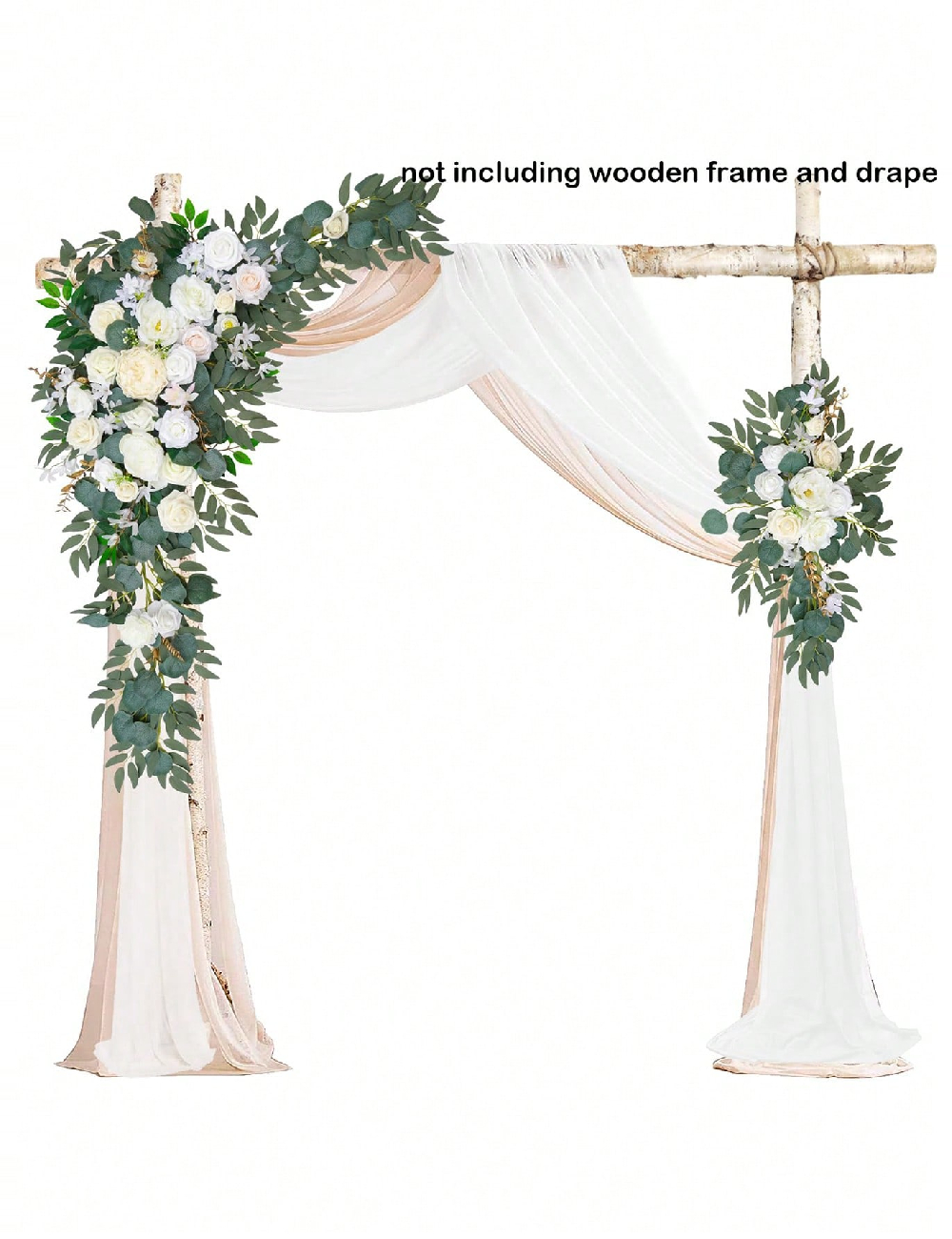 Flori decorative SHEIN, alb/verde