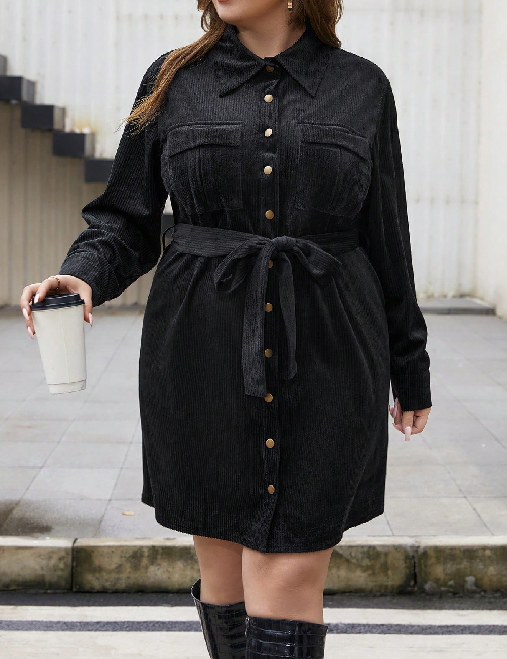 Rochie scurta SHEIN CURVE, negru