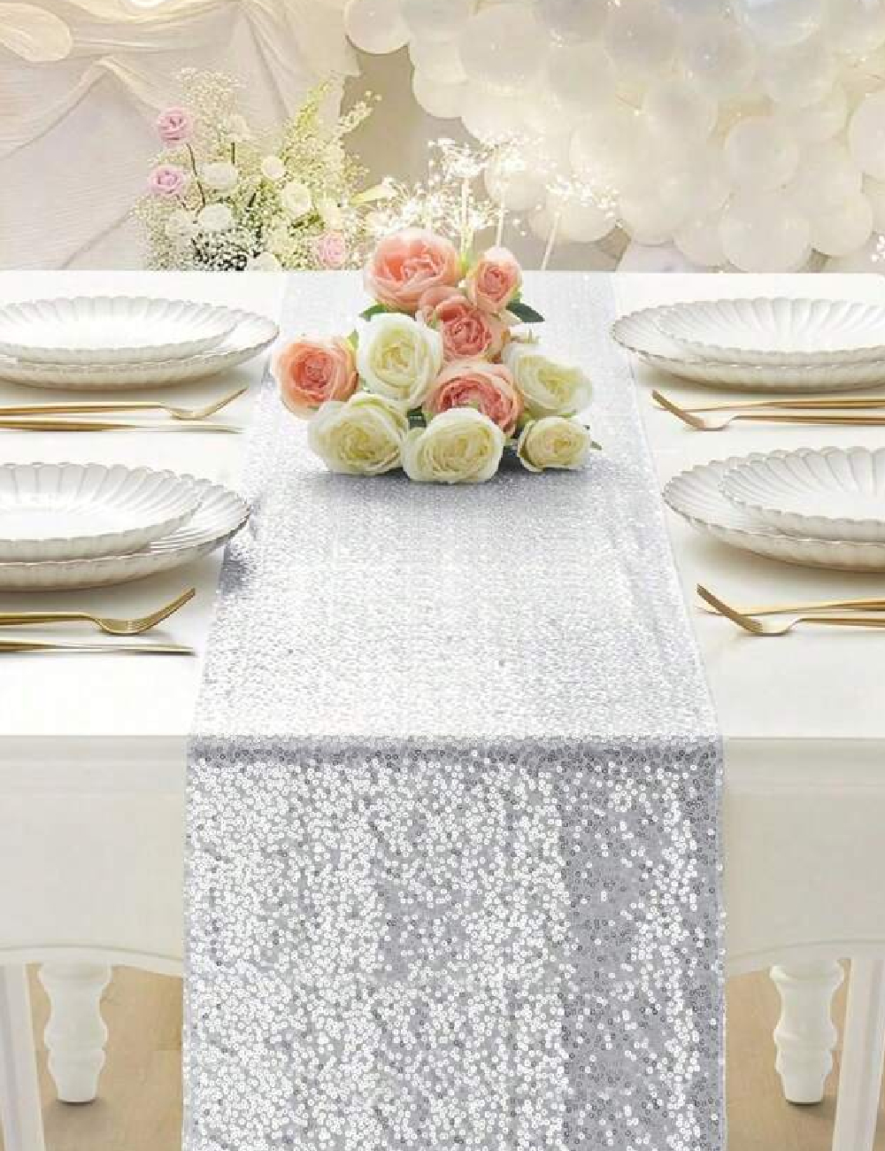 Runner de masa SHEIN, argintiu