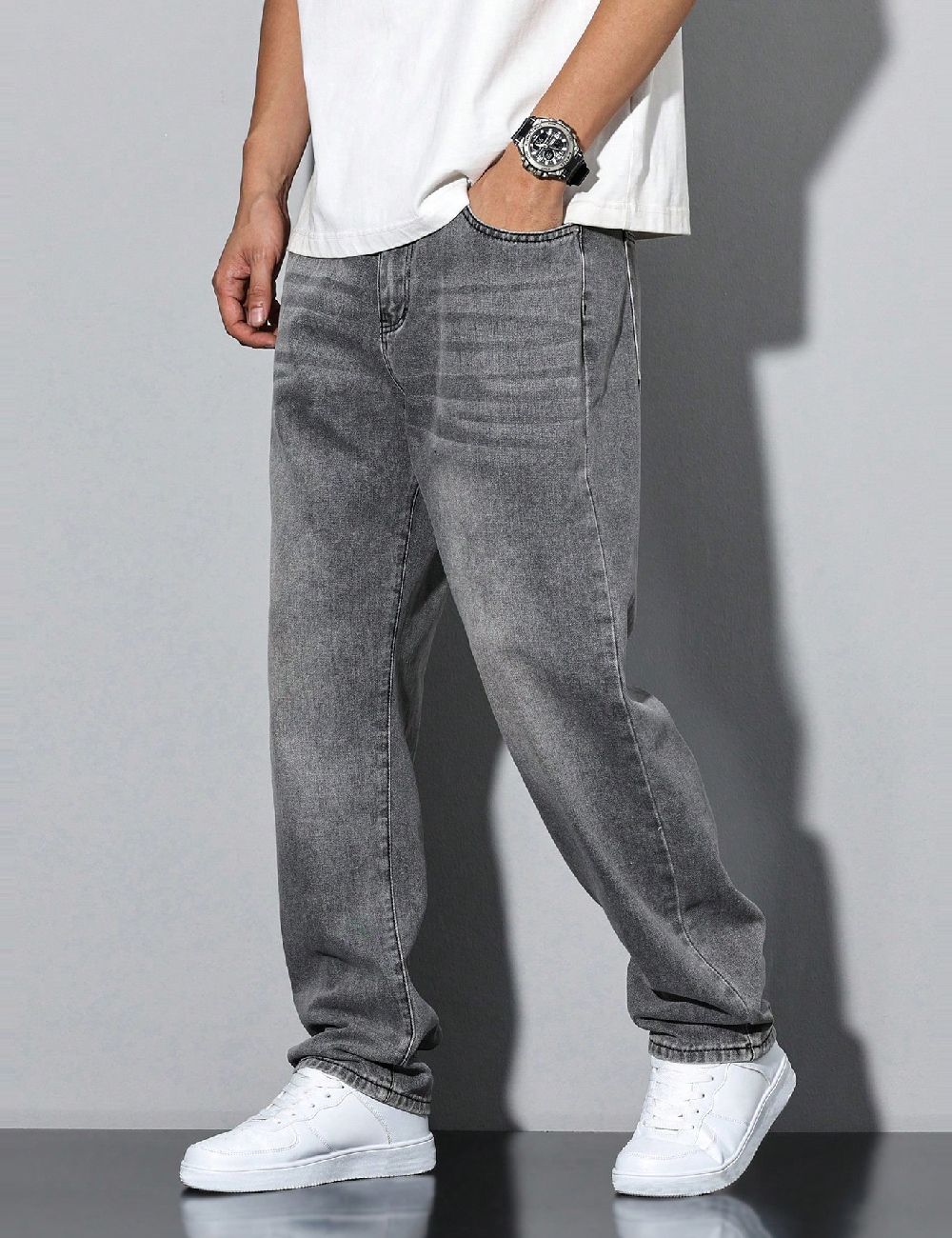 Blugi SHEIN, gri deschis