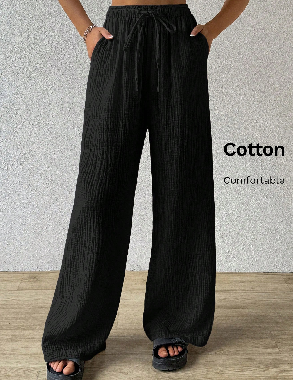 Pantaloni SHEIN, negru