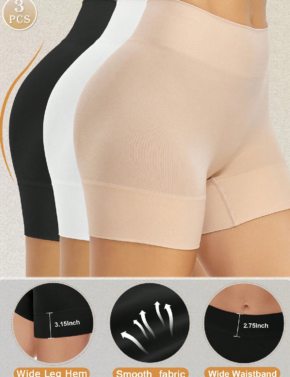 Set chiloti modelatori 3 bucati SHEIN CURVE, mix culori