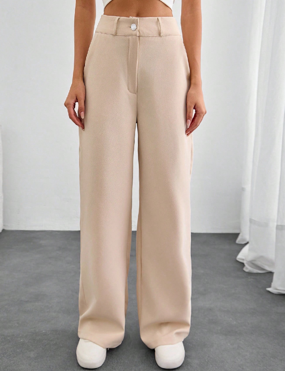 Pantaloni SHEIN, crem