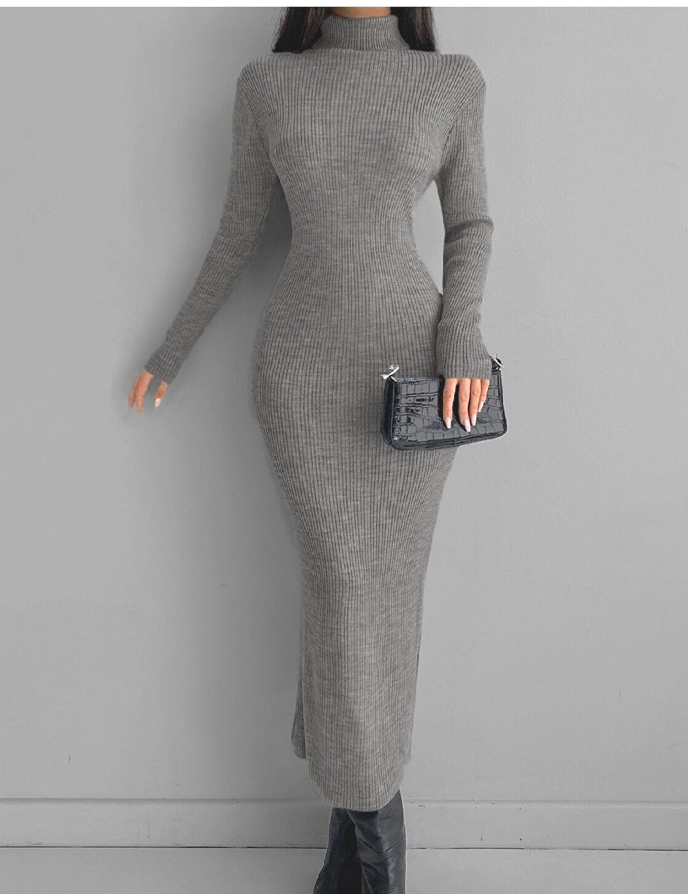 Rochie lunga SHEIN, gri