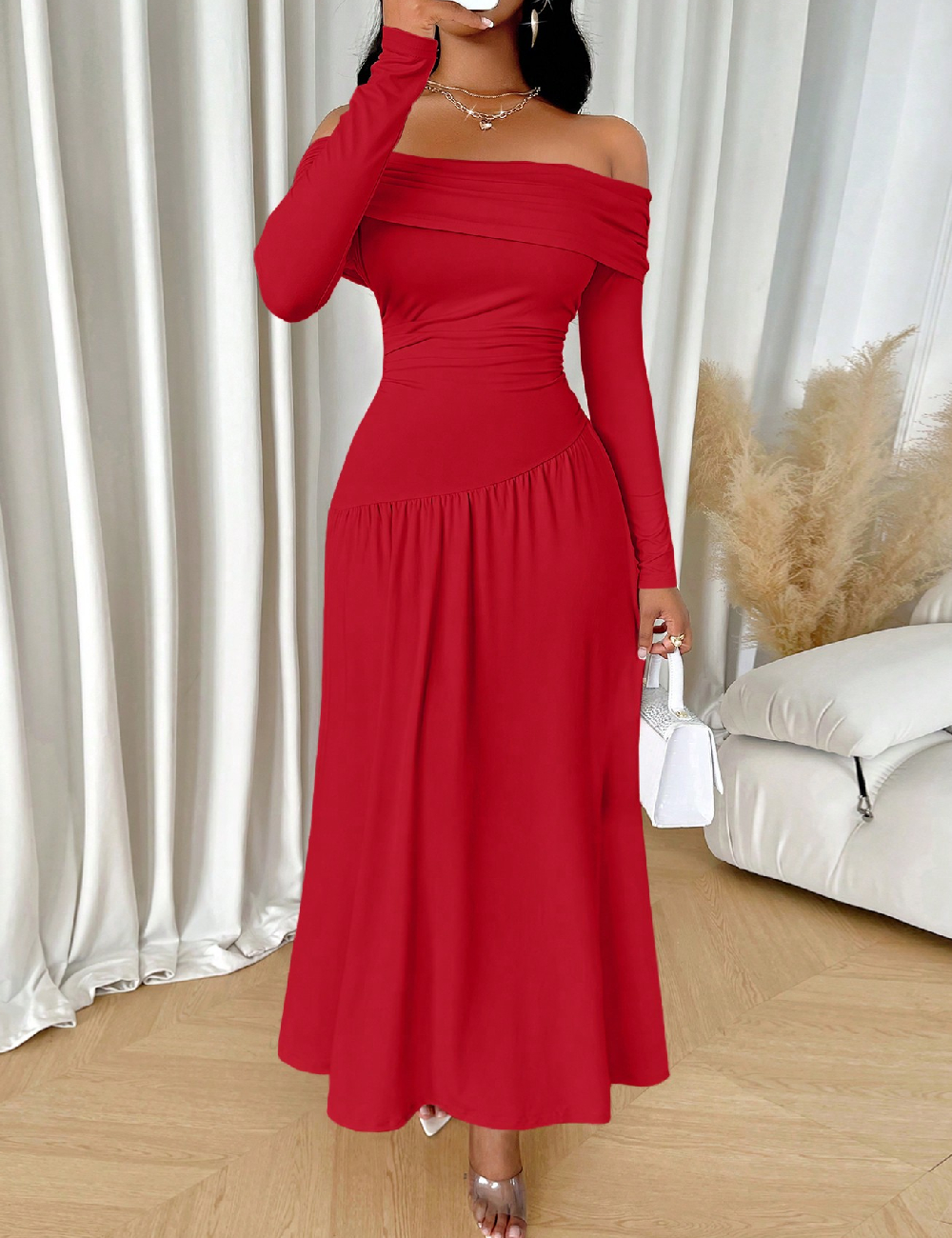 Rochie lunga SHEIN, rosu