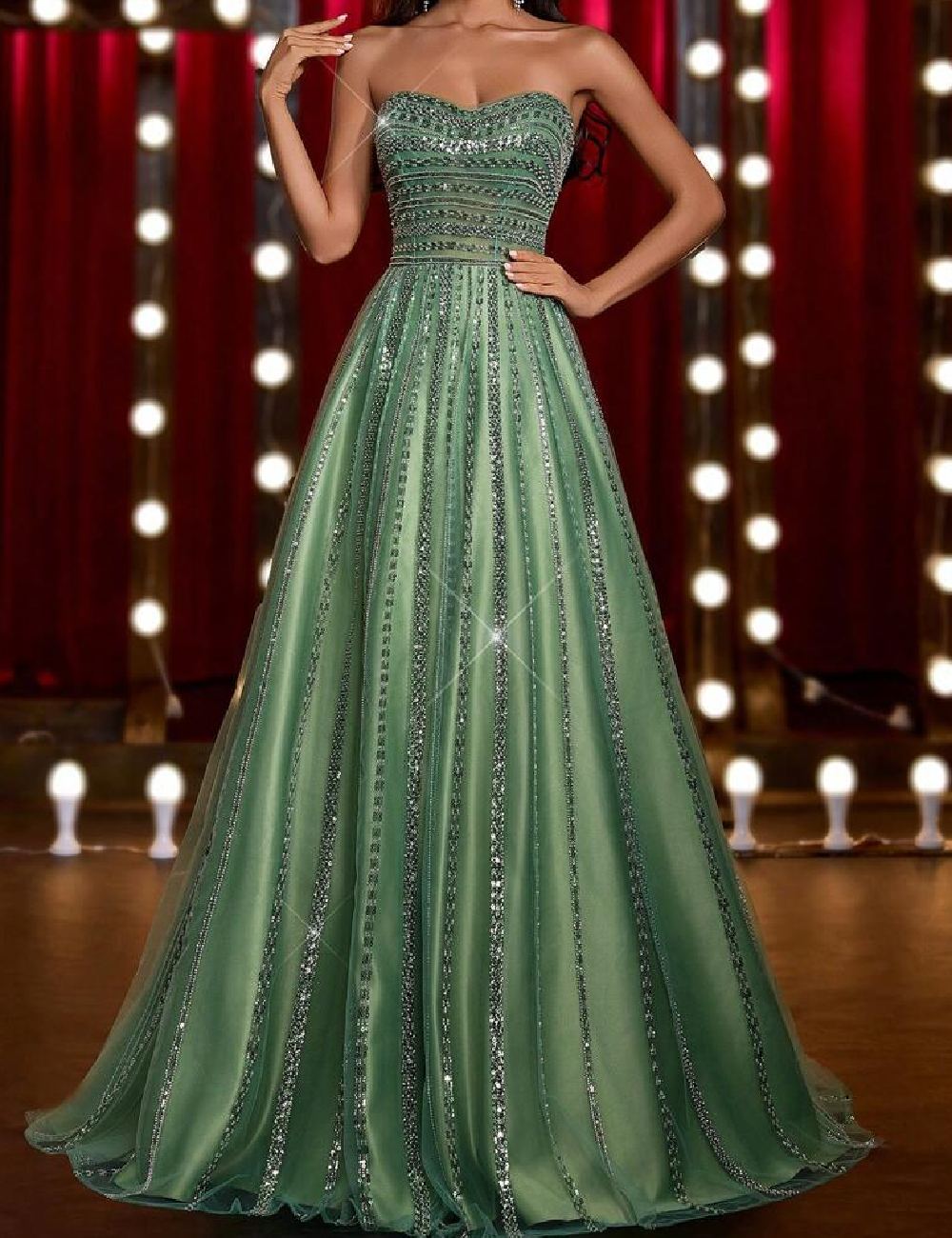 Rochie lunga SHEIN, verde