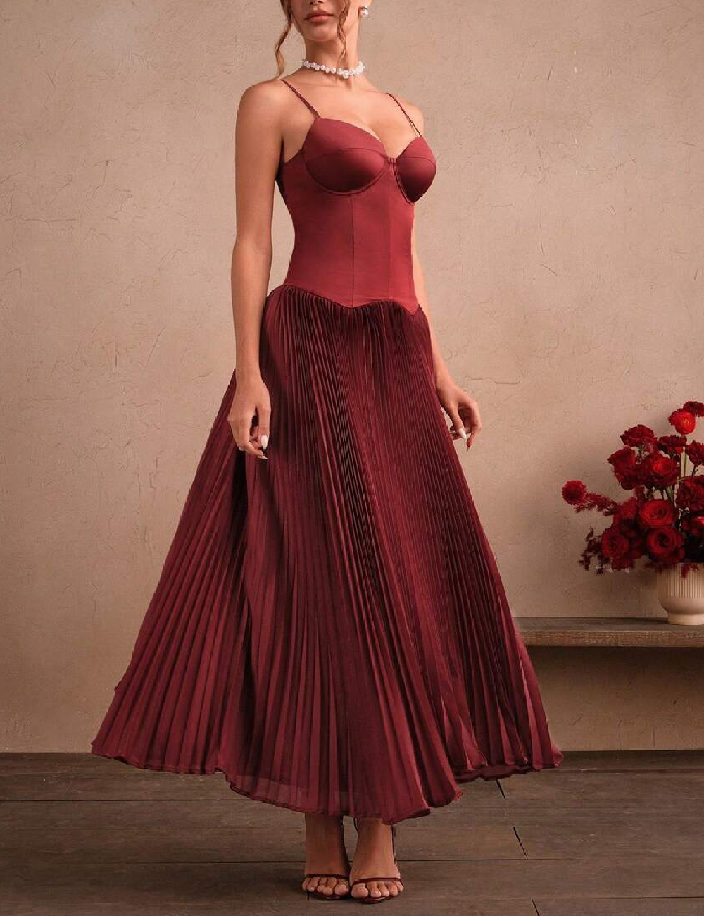 Rochie lunga SHEIN, rosu