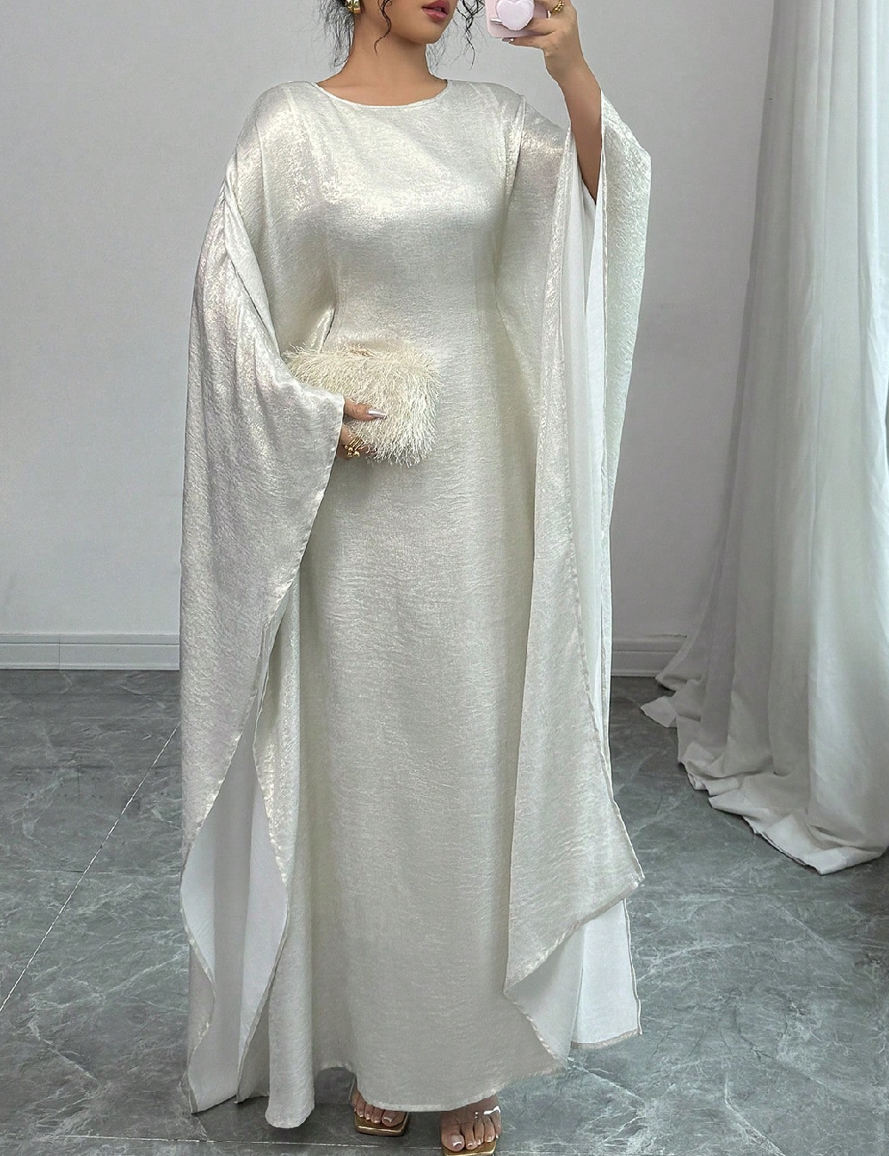 Rochie lunga SHEIN, ecru