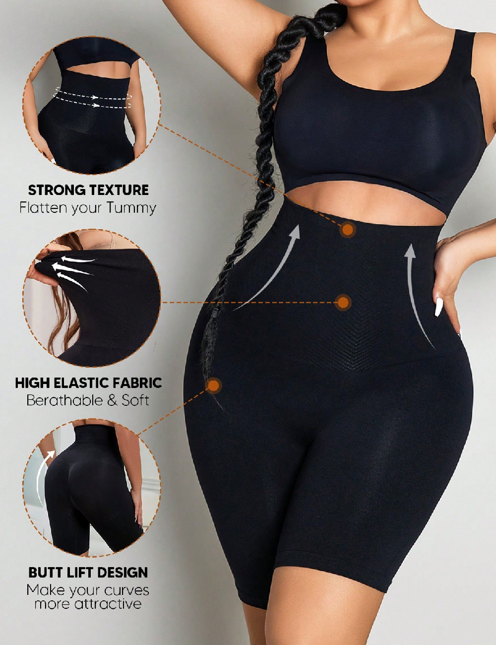 Colanti modelatori SHEIN, negru