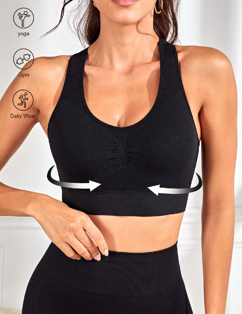 Bustiera SHEIN, negru
