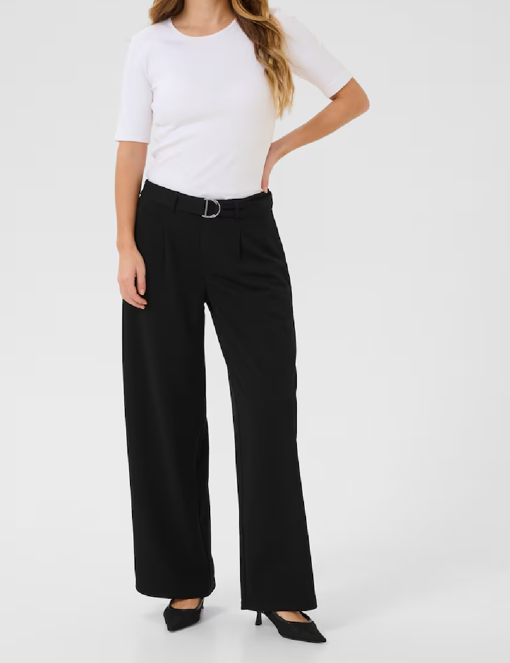 Pantaloni Kaffe, negru