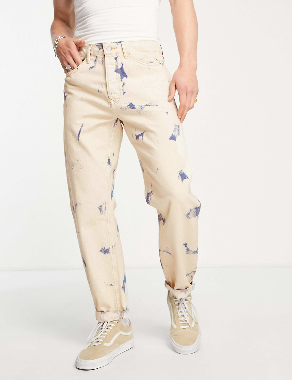 Blugi Topman, crem