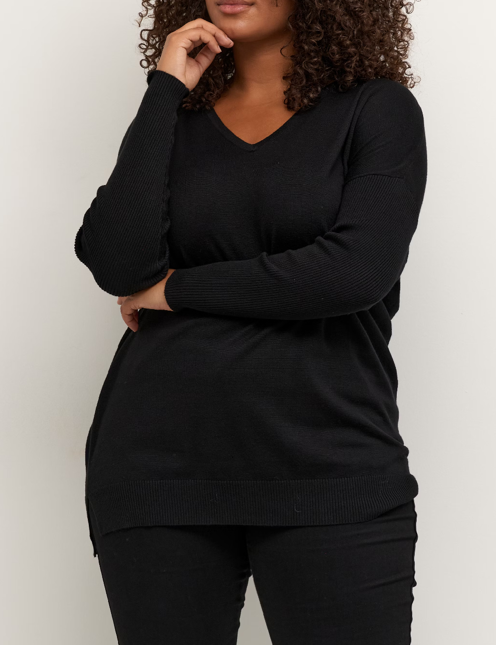 Bluza Kaffe Curve, negru