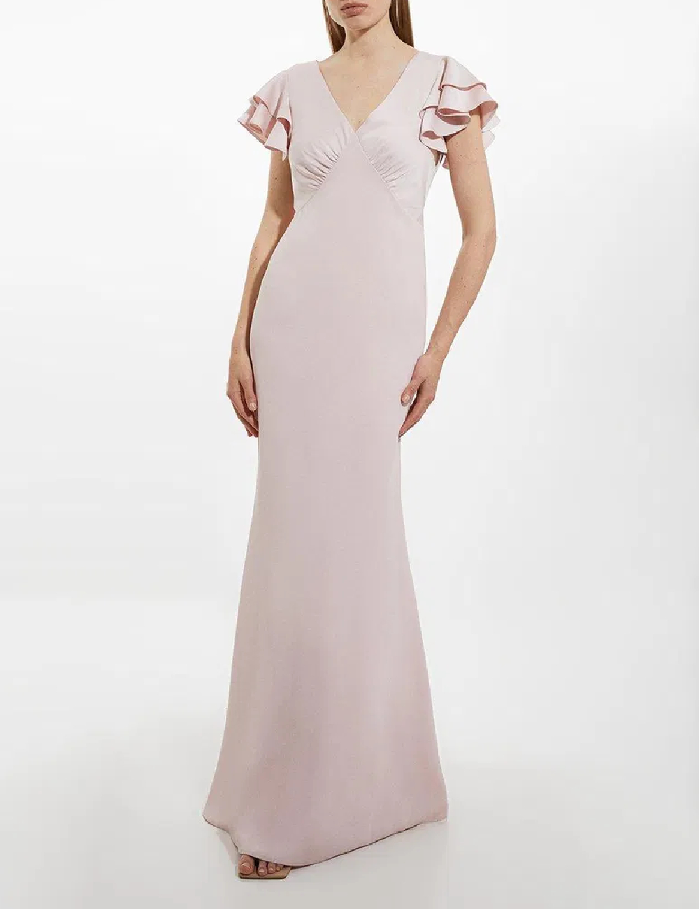 Rochie lunga Karen Millen, roz pal