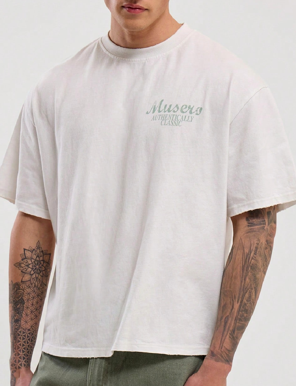 Tricou Oversize SHEIN, alb