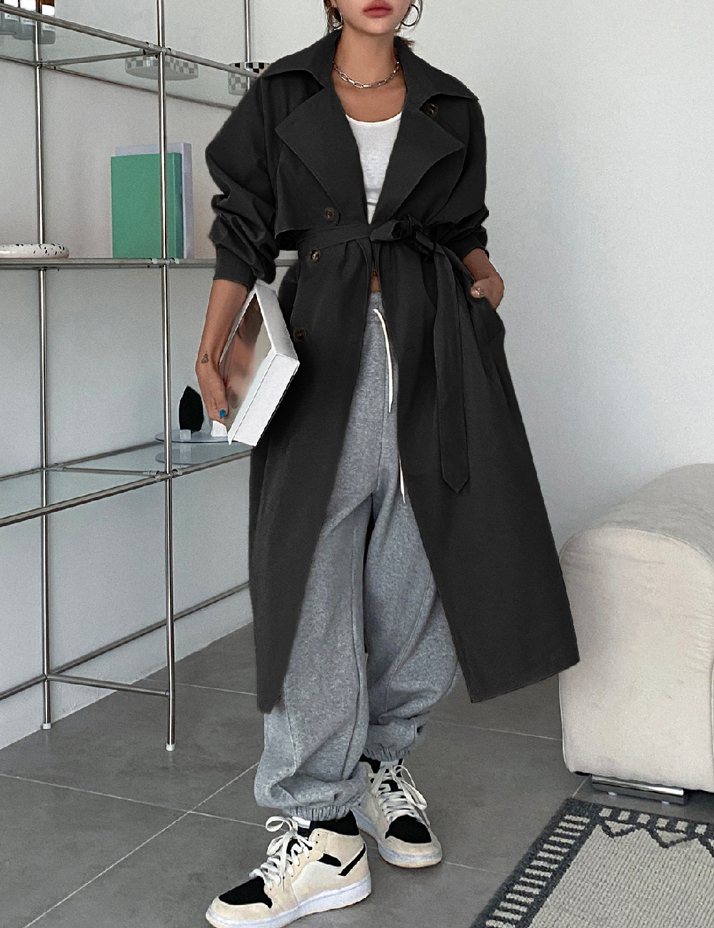 Trench Dazy, negru